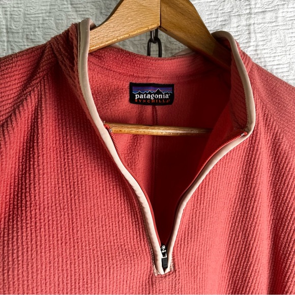 Patagonia Vintage Synchilla Women M Pink Lightweight Ribbed Terry Fleece Jacket - Picture 6 of 16